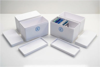 Assay Card Bin – Modular Storage for Gold & Silver Assay Cards – Stackable Bin – Precious Metals Organizer (70 × 148 mm) (Black)