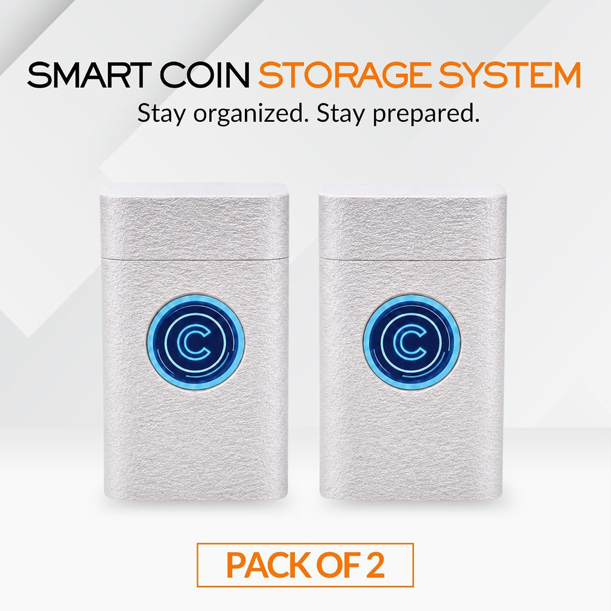 41mm Coin Stacker with NFC Smart Storage Silver Eagles (White)