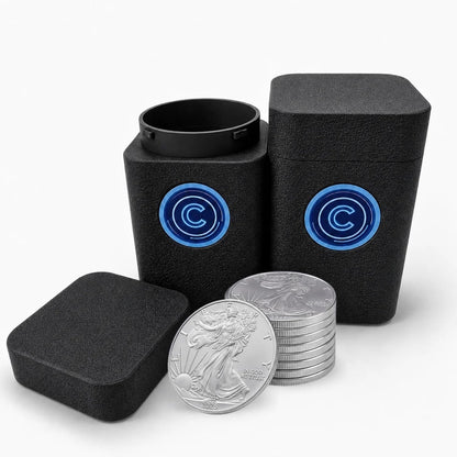 41mm Coin Stacker with NFC Smart Storage Silver Eagles (White)
