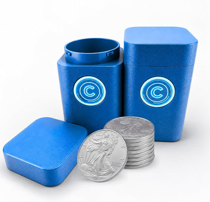 41mm Coin Stacker with NFC Smart Storage Silver Eagles (White)