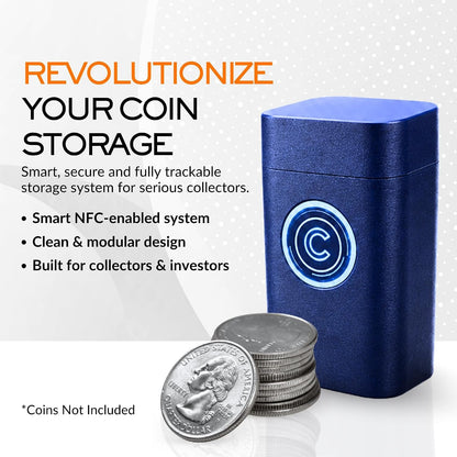 41mm Coin Stacker with NFC Smart Storage Silver Eagles (White)