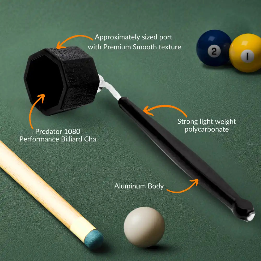 Predator 1080 Pro Series Octagonal Pool Chalk Holder with Flat Post