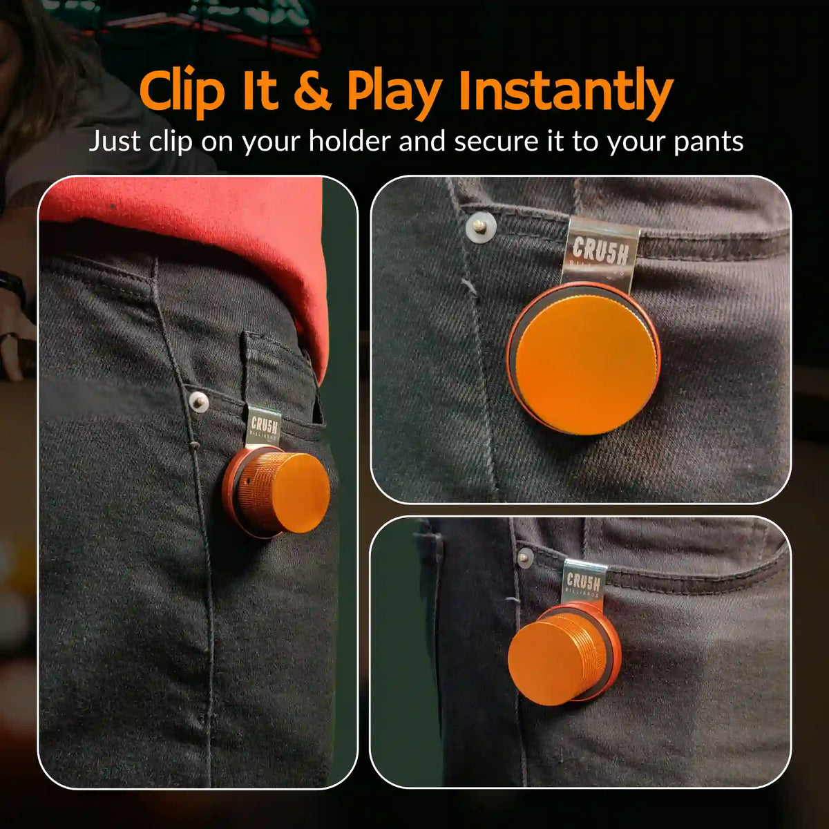 Magnetic Chalk Holder with Lid & Belt Clip