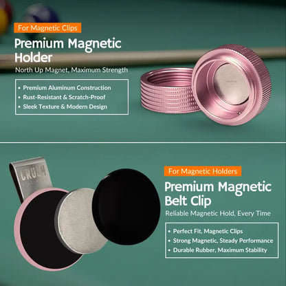 Magnetic Chalk Holder with Lid & Belt Clip