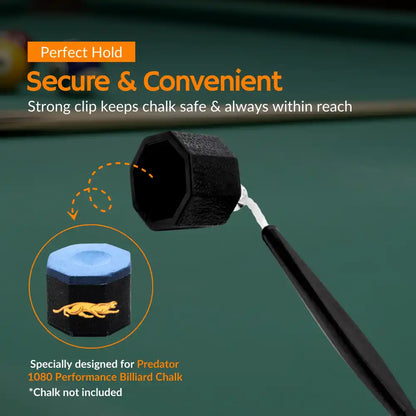 Predator 1080 Pro Series Octagonal Pool Chalk Holder with Flat Post