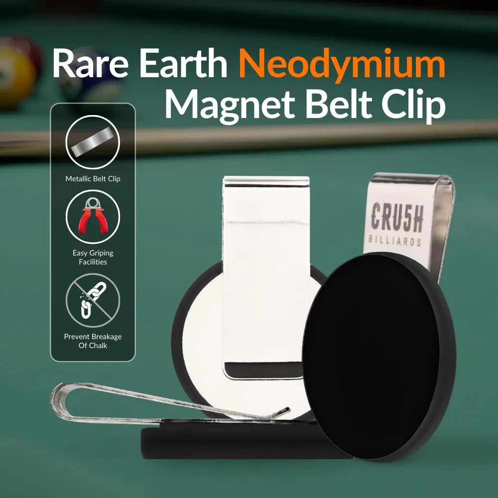 Ultra Grip Magnetic Chalk Holder Clip for Billiards