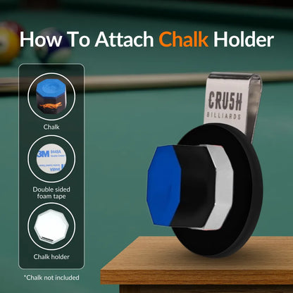 Ultra Grip Magnetic Chalk Holder Clip for Billiards