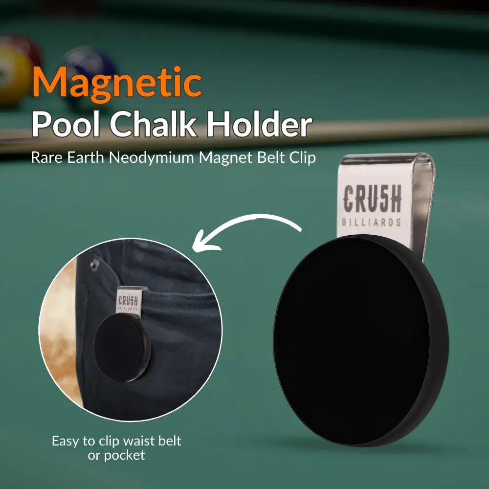 Ultra Grip Magnetic Chalk Holder Clip for Billiards