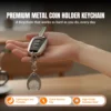 Premium Metal coin holder keychain