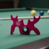 Raspberry Aluminum Moosehead Bridge Cue Rest