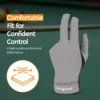 grey Anti slip billiard glove