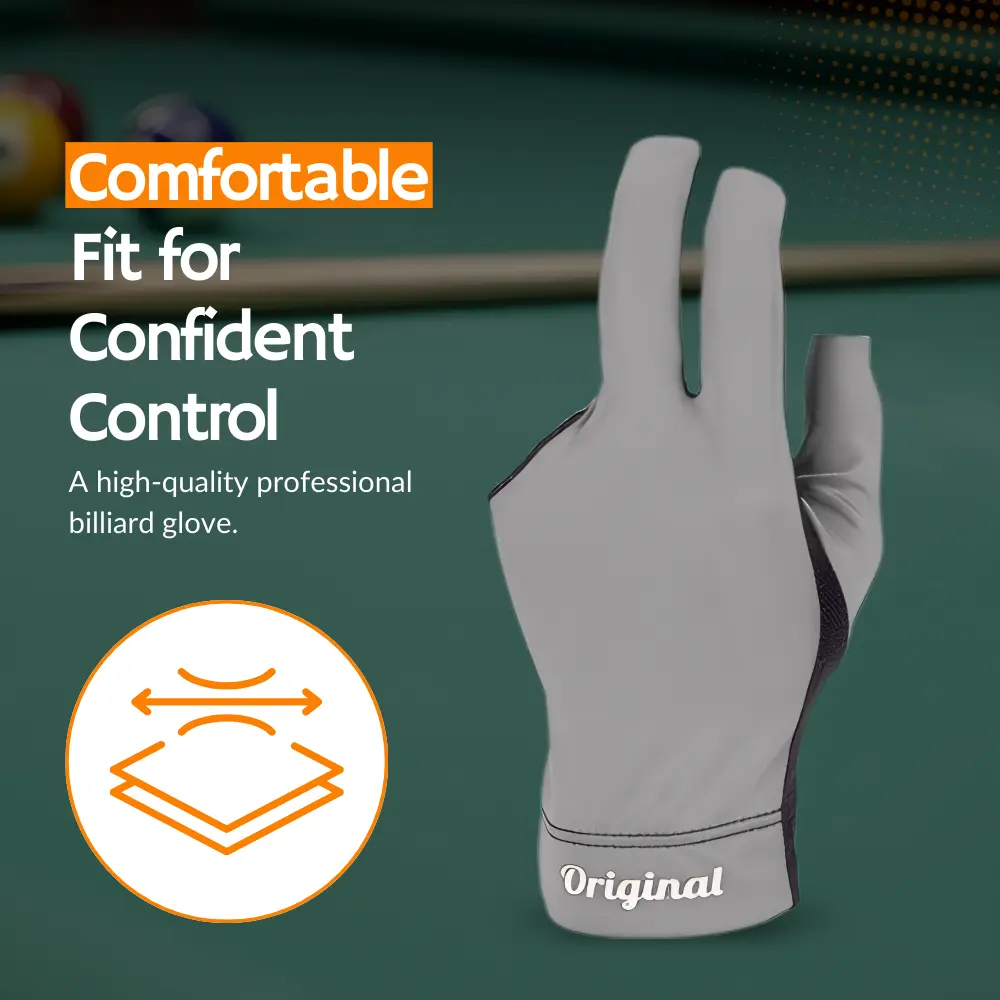 grey Anti slip billiard glove